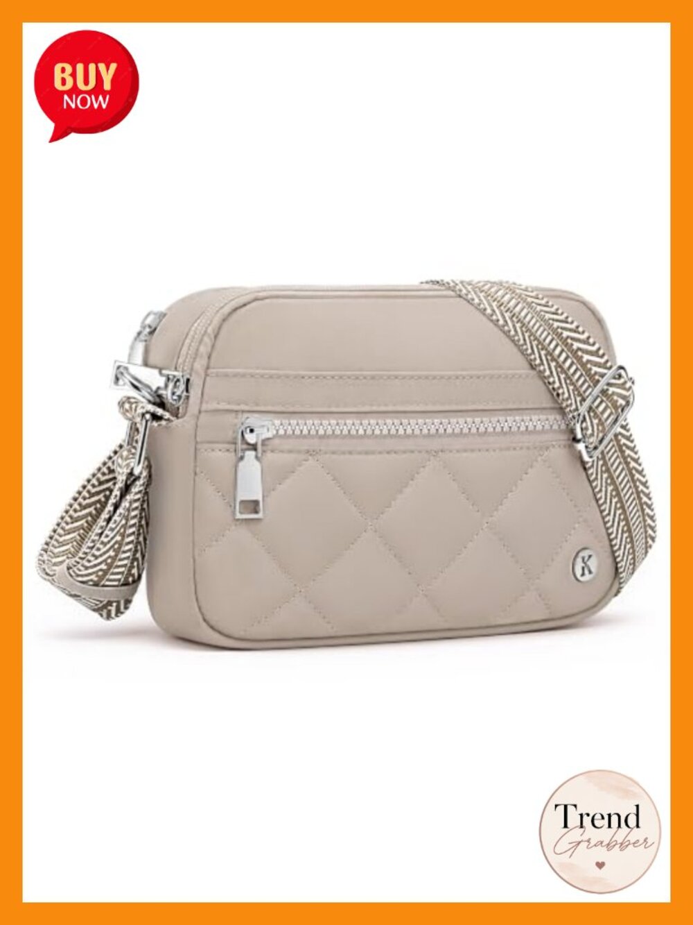Anti-Theft RFID Crossbody Bag Small Nylon Travel Purse Puffy Quilted